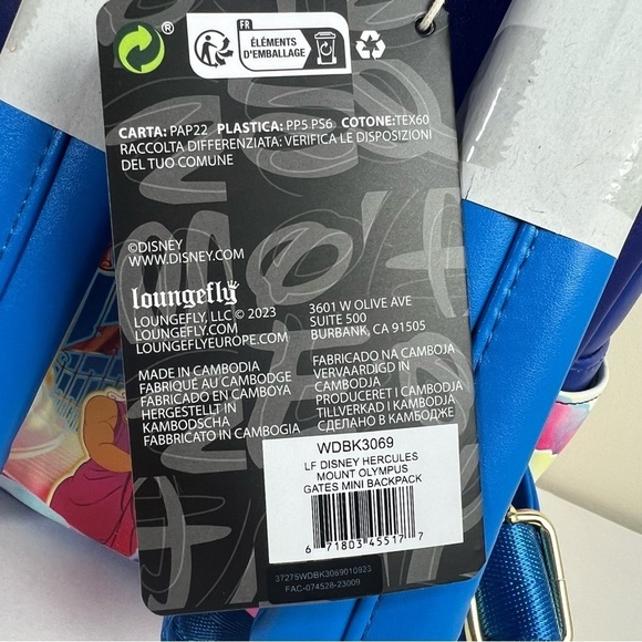 Loungefly | Disney Hercules Mount Olympus Golden Gates Mini Backpack - Picture 12 of 12